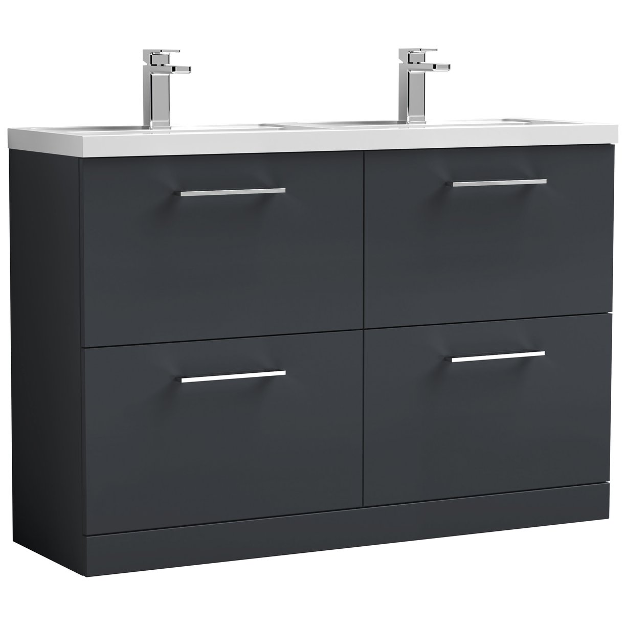 Arno 1200mm Floor Standing 4 Drawer Vanity Unit & Double Basin
