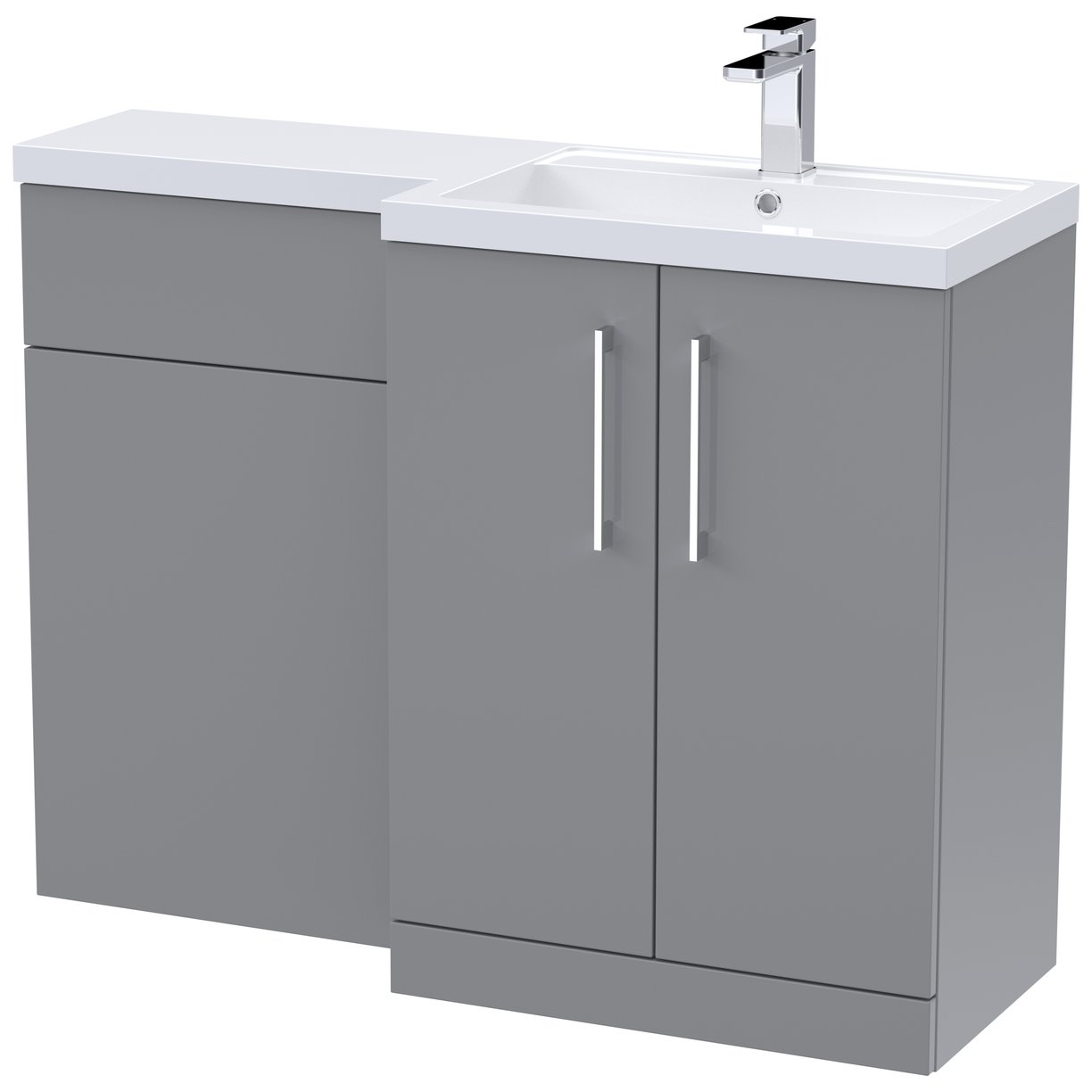 Arno 1100mm L-Shaped Combination Vanity Unit Right Hand