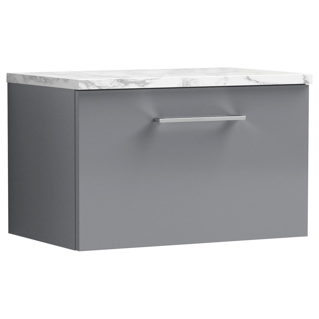 Arno 600mm Wall Hung 1-Drawer Vanity Unit & Laminate Worktop