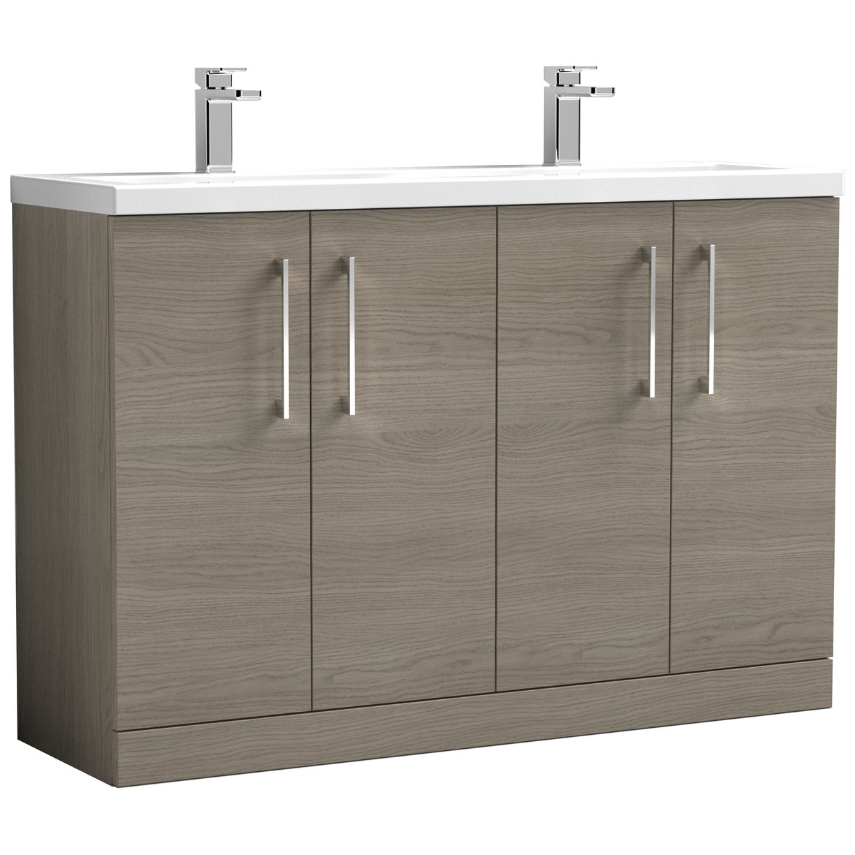 Arno 1200mm Floor Standing 4 Door Vanity Unit & Double Basin
