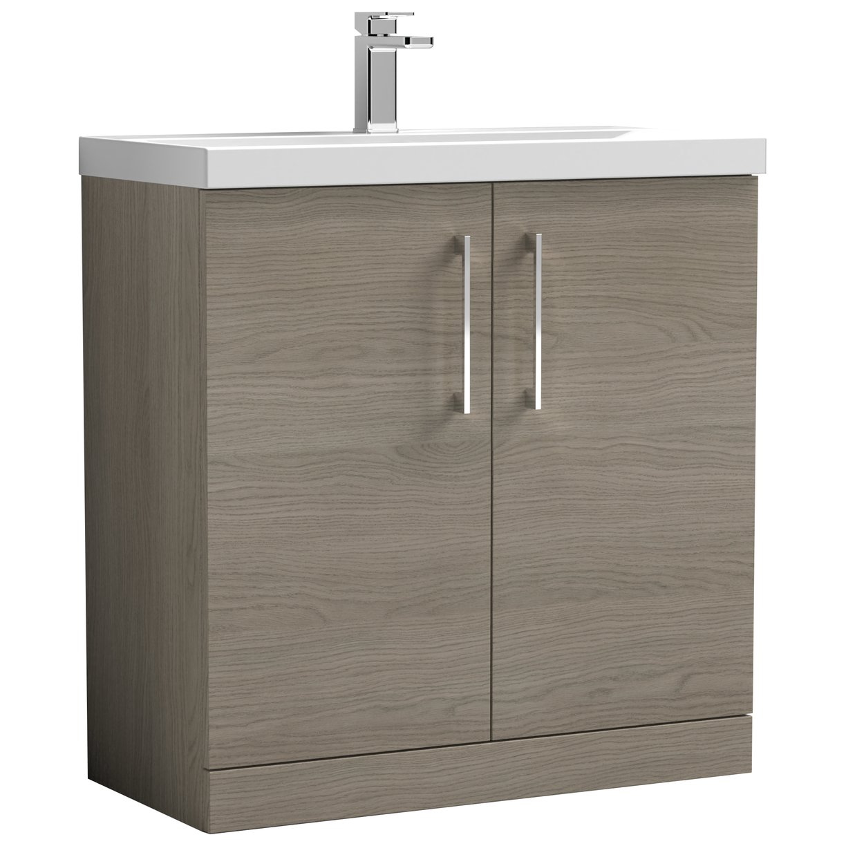 Arno 800mm Floor Standing 2-Door Vanity Unit & Mid-Edge Ceramic Basin