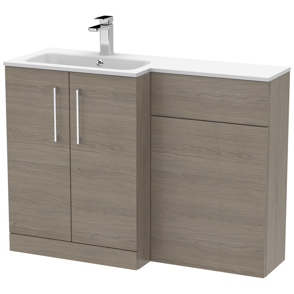 Arno 1100mm L-Shaped Combination Vanity Unit Left Hand