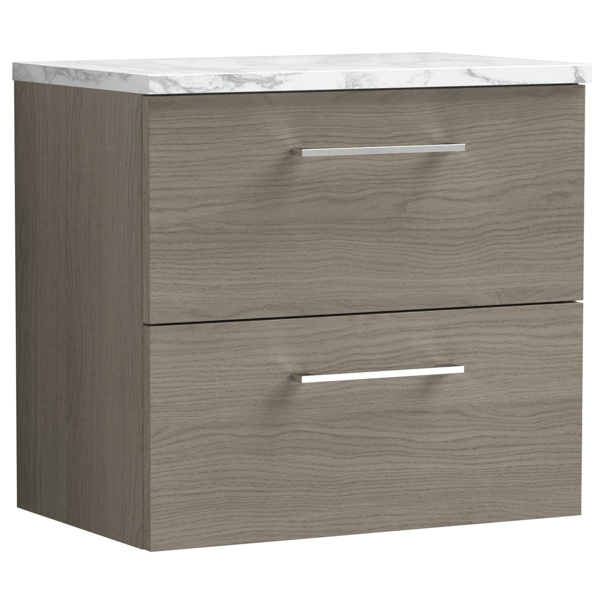 Arno 600mm Wall Hung 2-Drawer Vanity Unit & Laminate Worktop