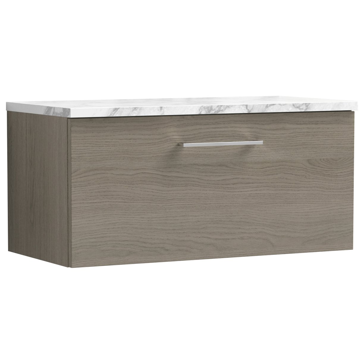 Arno 800mm Wall Hung 1-Drawer Vanity Unit & Laminate Worktop