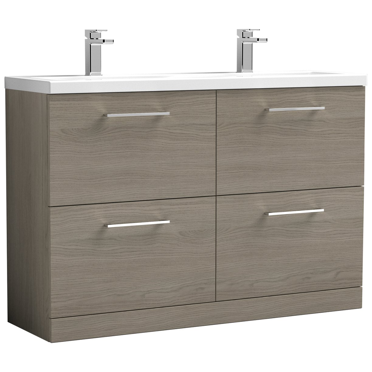 Arno 1200mm Floor Standing 4 Drawer Vanity Unit & Double Basin