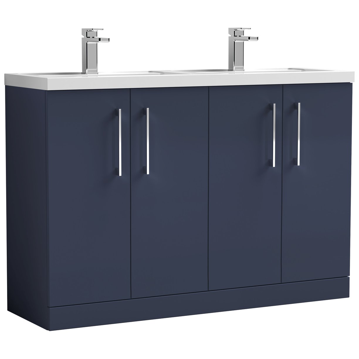Arno 1200mm Floor Standing 4 Door Vanity Unit & Double Basin