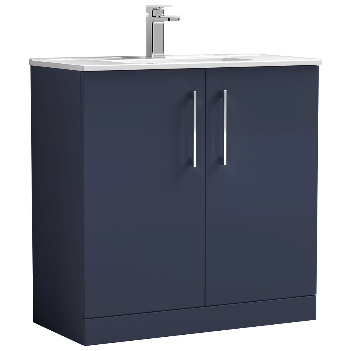 Arno 800mm Floor Standing 2-Door Vanity Unit & Minimalist Ceramic Basin