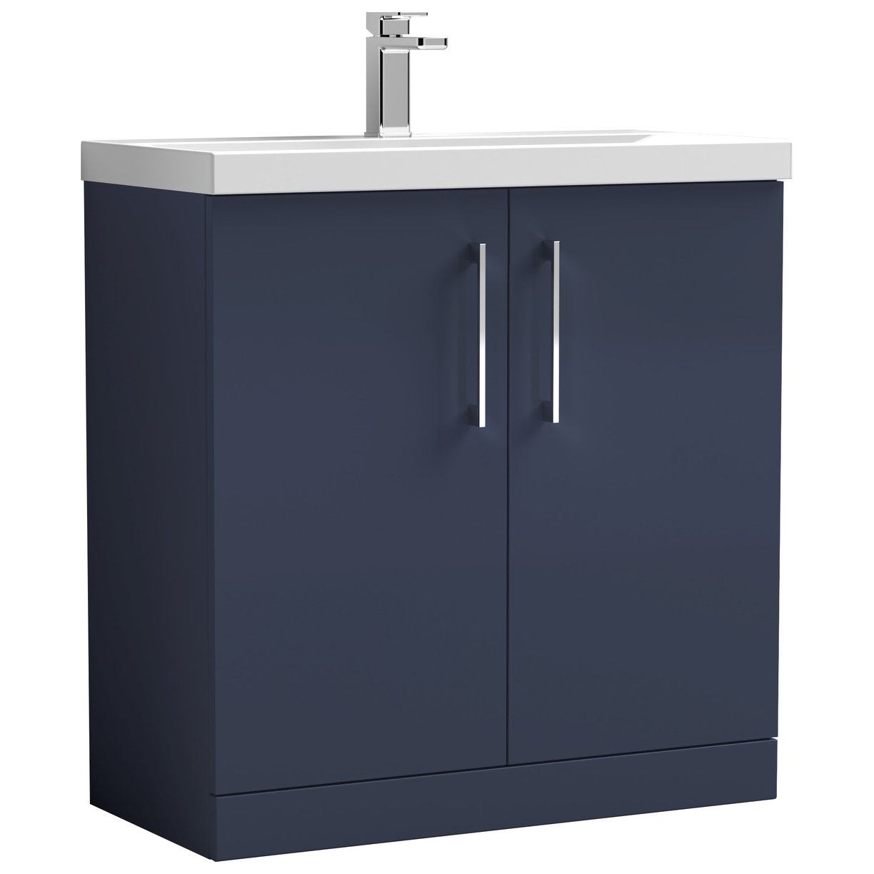 Arno 800mm Floor Standing 2-Door Vanity Unit & Thin-Edge Ceramic Basin