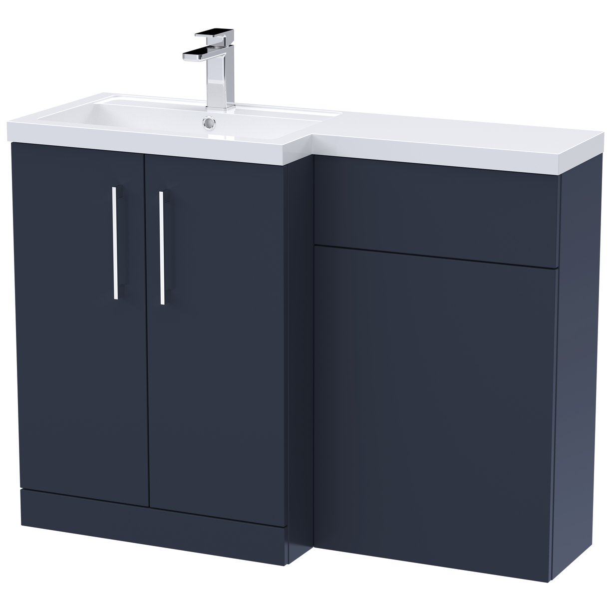 Arno 1100mm L-Shaped Combination Vanity Unit Left Hand