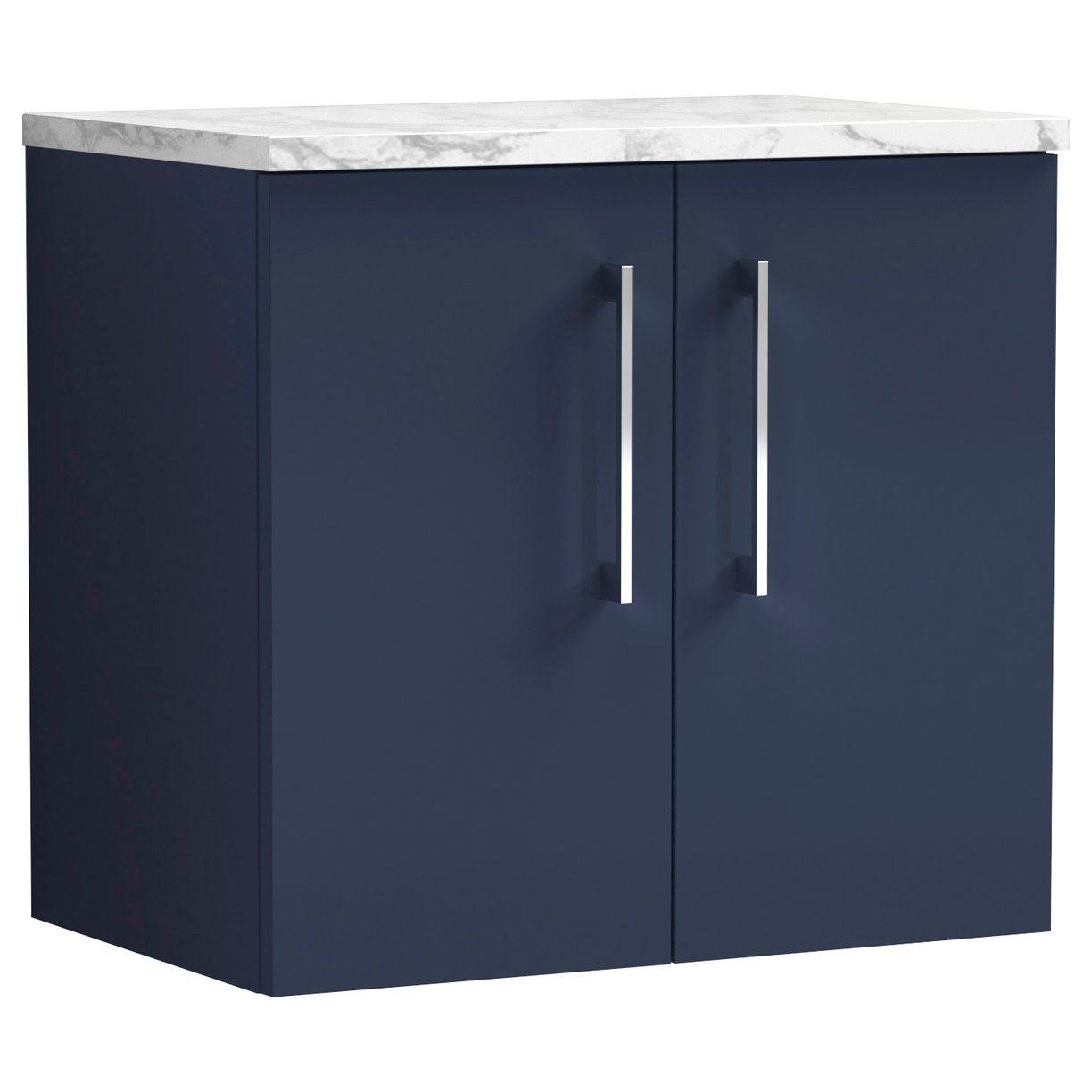 Arno 600mm Wall Hung 2-Door Vanity Unit & Laminate Worktop