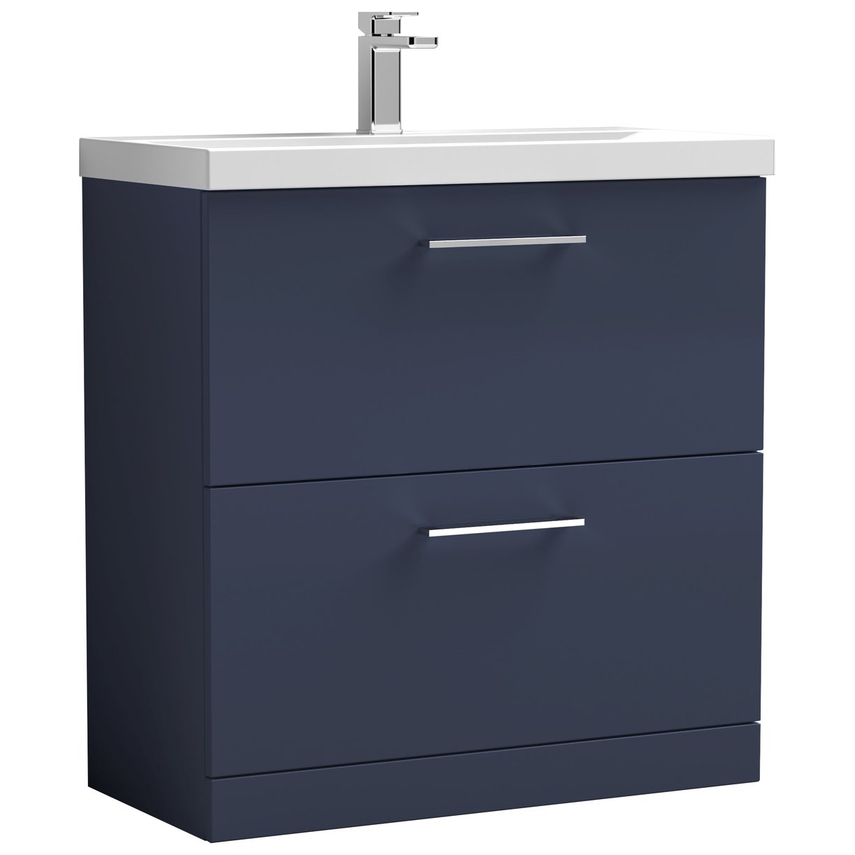 Arno 800mm Floor Standing 2-Drawer Vanity Unit & Thin-Edge Ceramic Basin