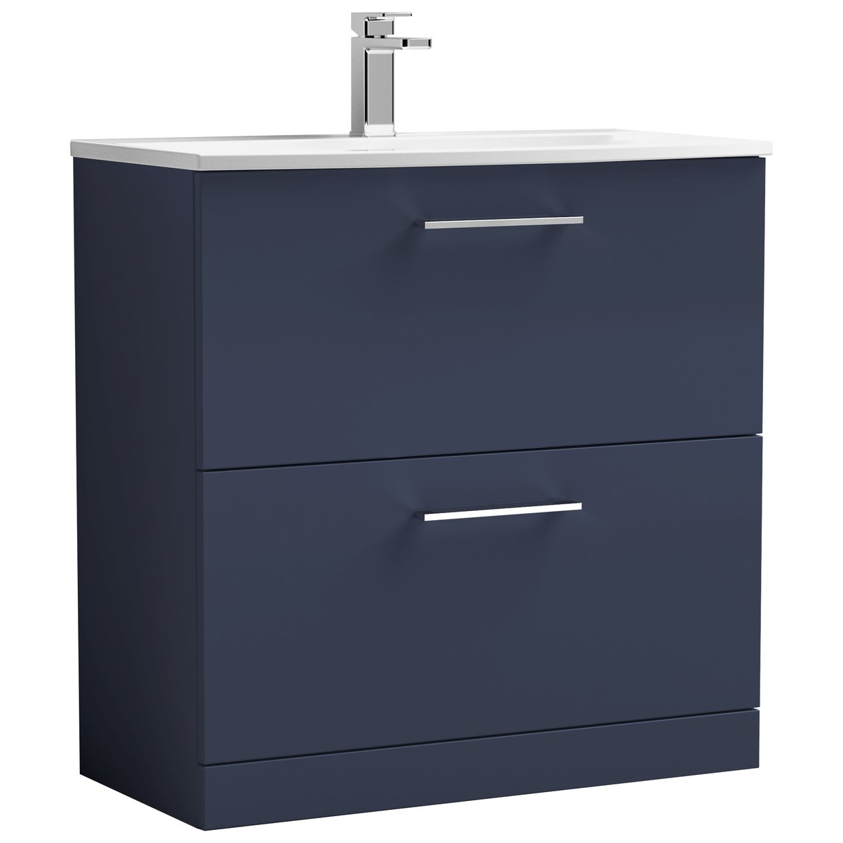 Arno 800mm Floor Standing 2-Drawer Vanity Unit & Curved Ceramic Basin