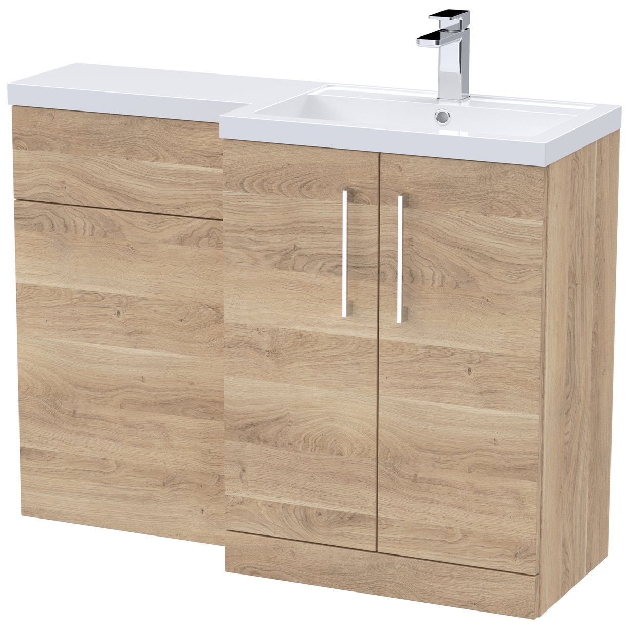 Arno 1100mm L-Shaped Combination Vanity Unit Right Hand
