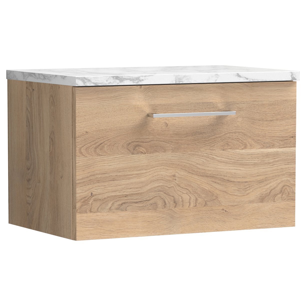 Arno 600mm Wall Hung 1-Drawer Vanity Unit & Laminate Worktop
