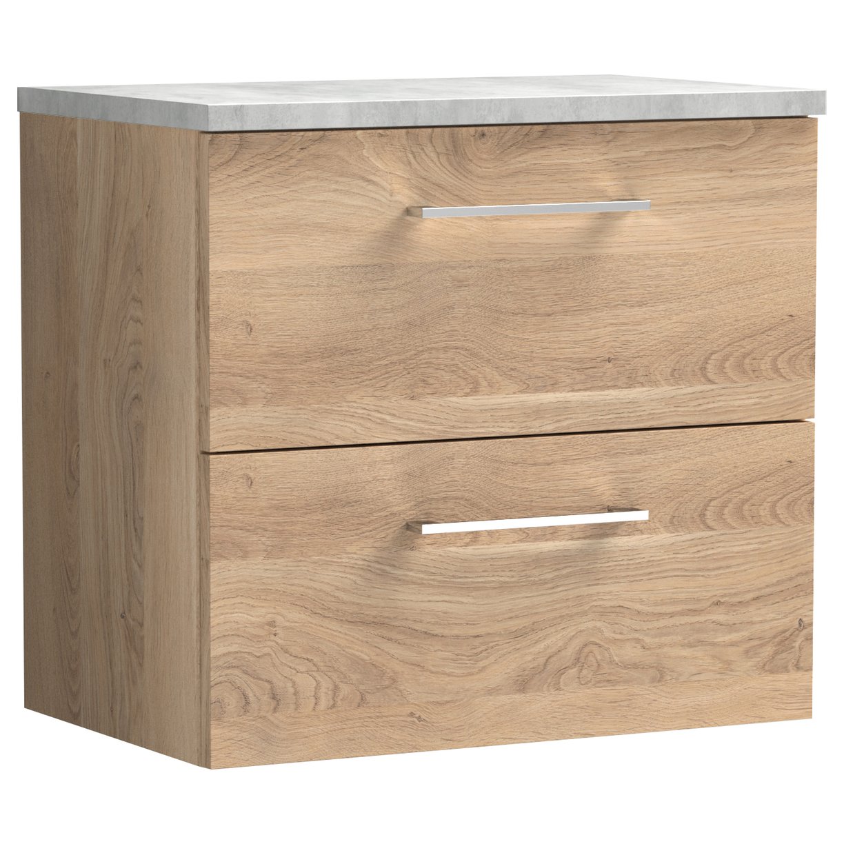 Arno 600mm Wall Hung 2-Drawer Vanity Unit & Laminate Worktop