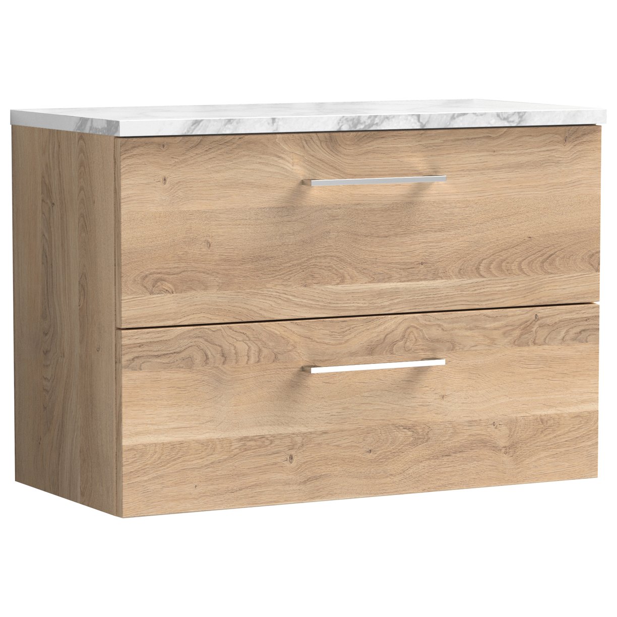Arno 800mm Wall Hung 2-Drawer Vanity Unit & Laminate Worktop