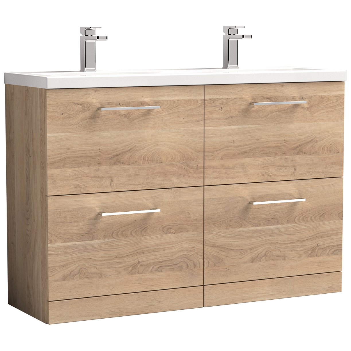Arno 1200mm Floor Standing 4 Drawer Vanity Unit & Double Basin