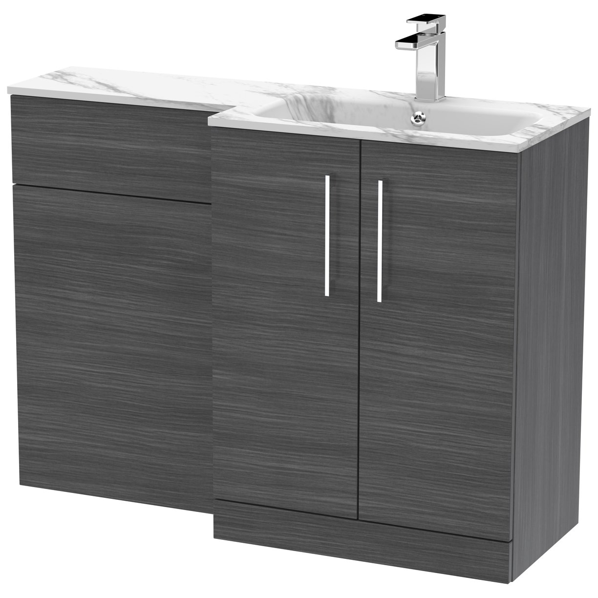 Arno 1100mm L-Shaped Combination Vanity Unit Right Hand