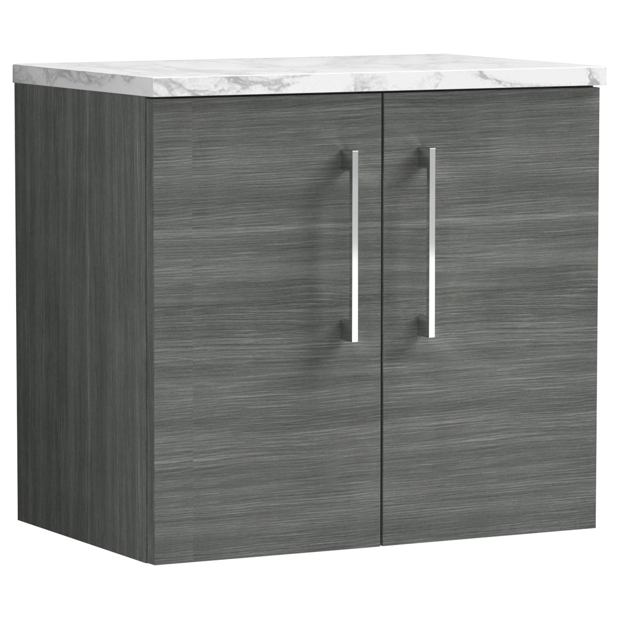 Arno 600mm Wall Hung 2-Door Vanity Unit & Laminate Worktop