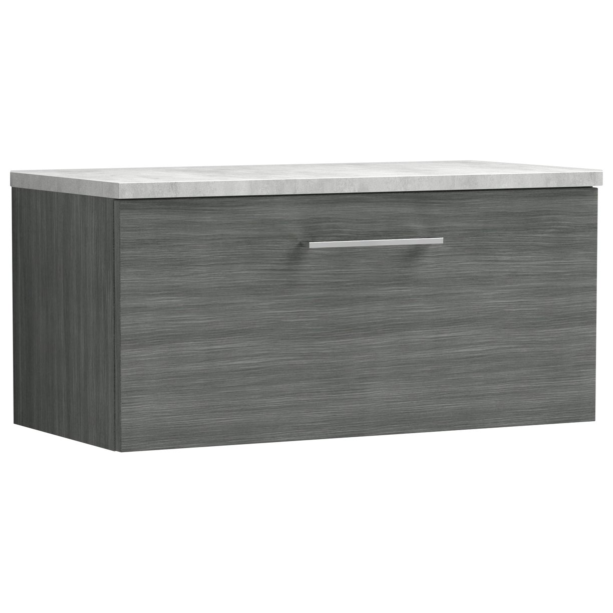 Arno 800mm Wall Hung 1-Drawer Vanity Unit & Laminate Worktop