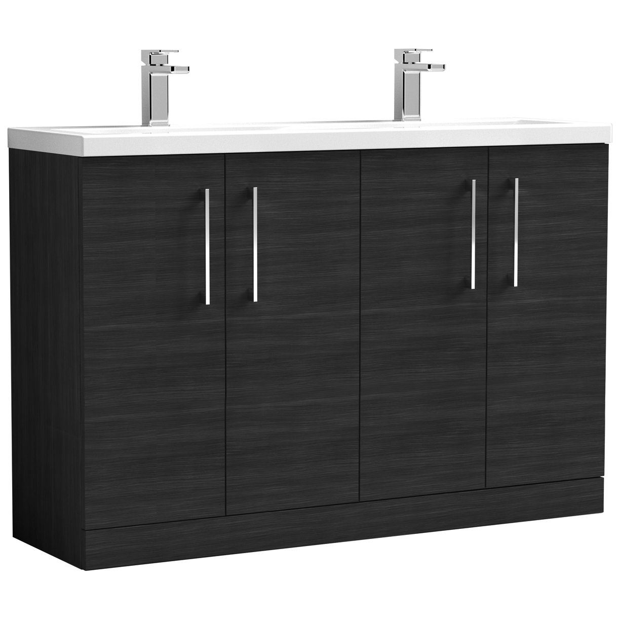 Arno 1200mm Floor Standing 4 Door Vanity Unit & Double Basin