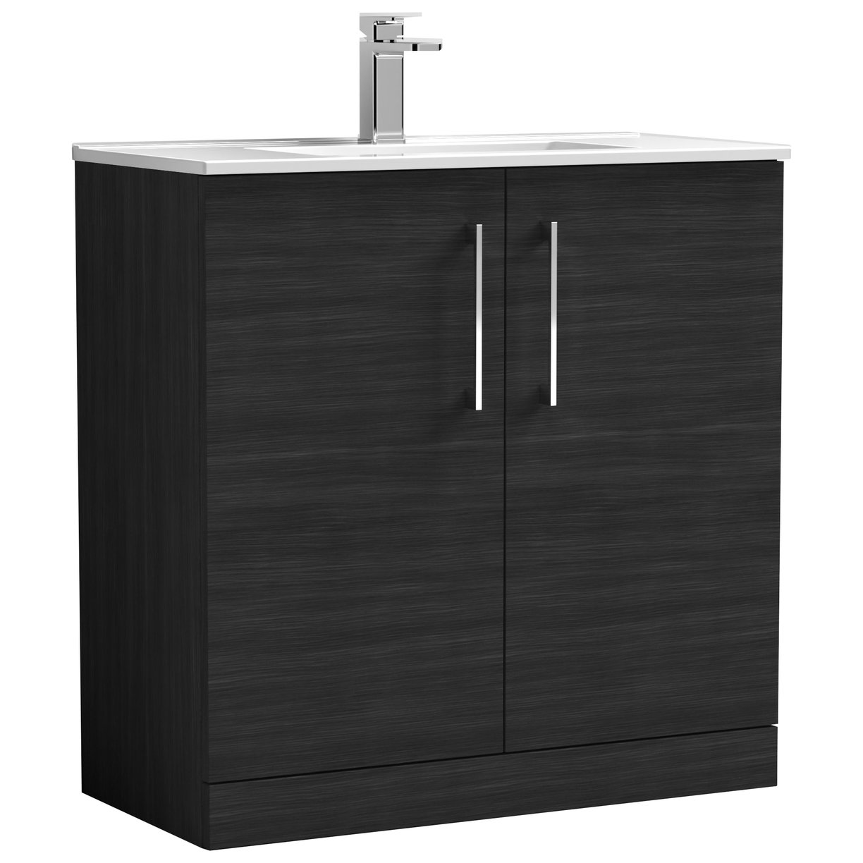 Arno 800mm Floor Standing 2-Door Vanity Unit & Minimalist Ceramic Basin