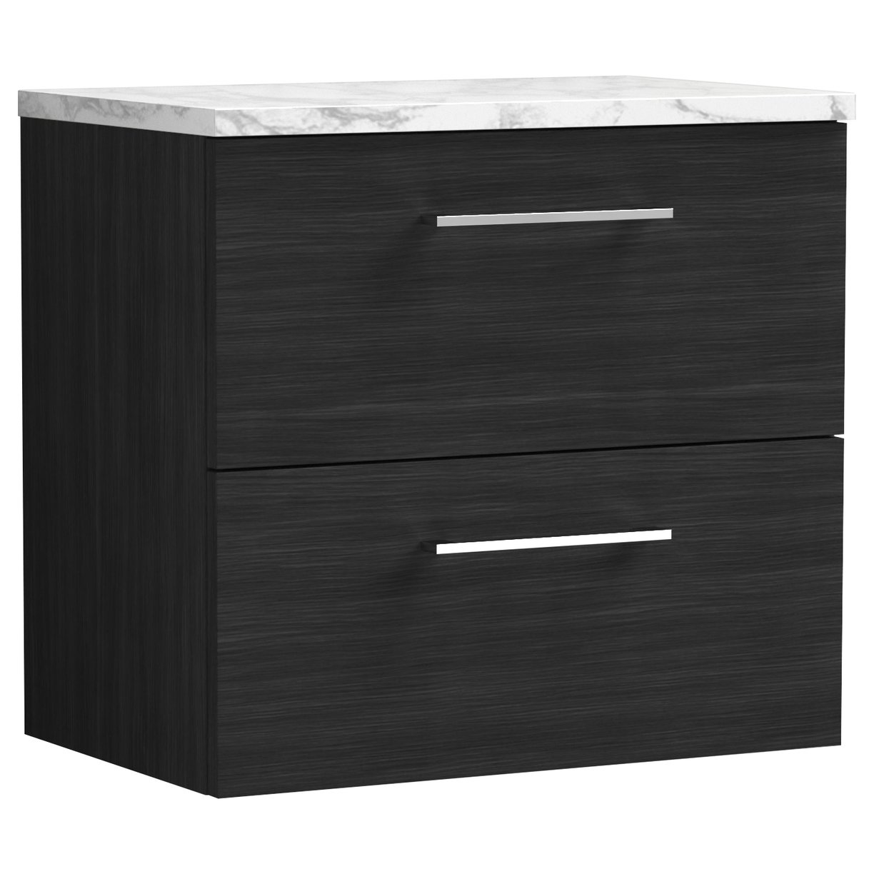 Arno 600mm Wall Hung 2-Drawer Vanity Unit & Laminate Worktop