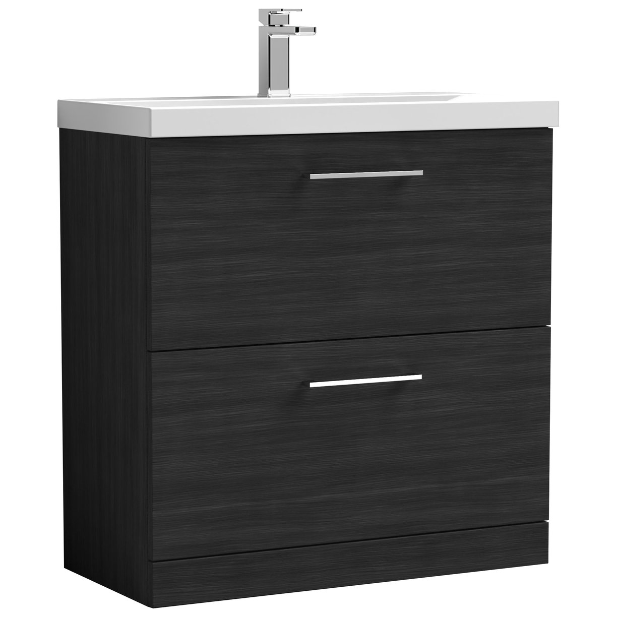 Arno 800mm Floor Standing 2-Drawer Vanity Unit & Mid-Edge Ceramic Basin