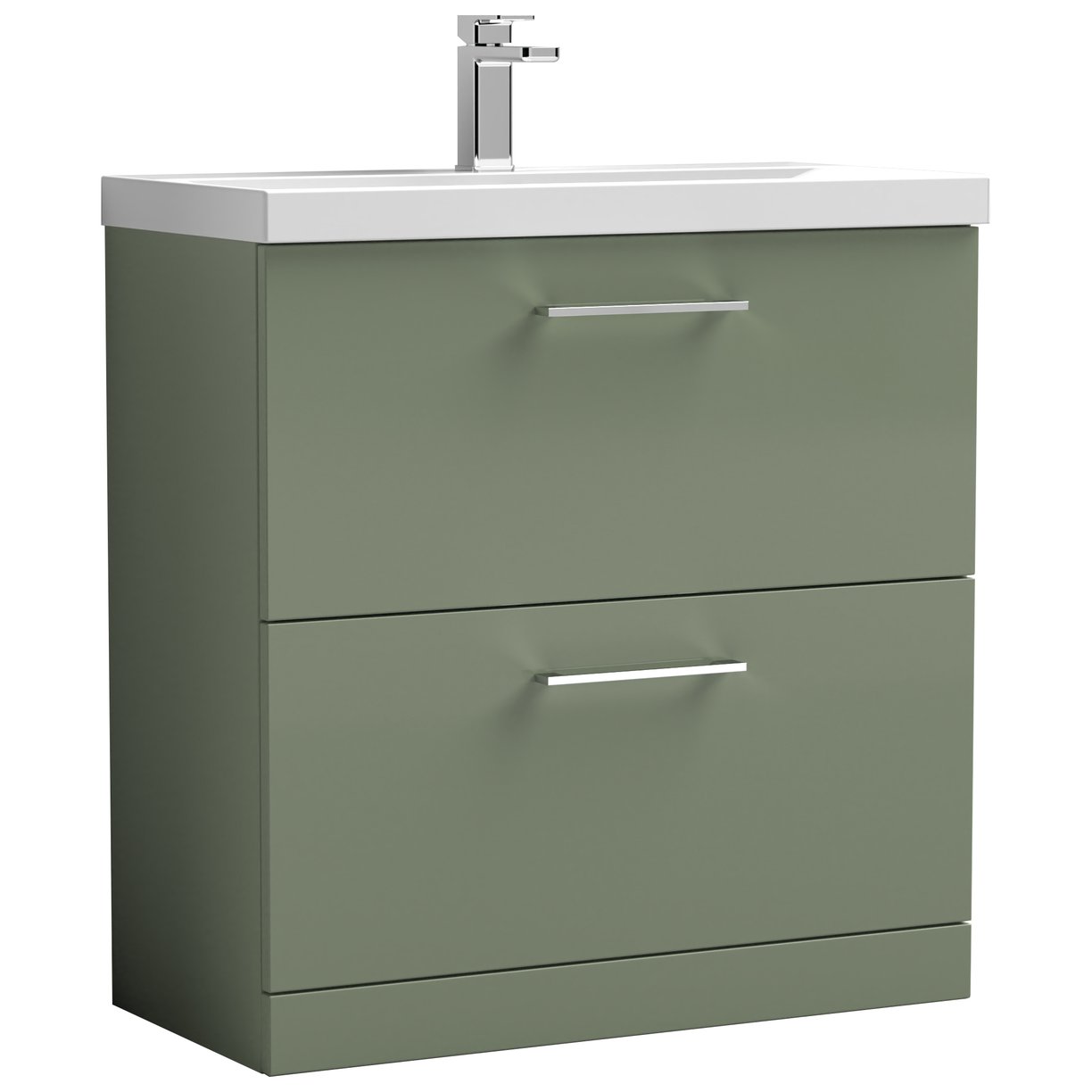 Arno 800mm Floor Standing 2-Drawer Vanity Unit & Thin-Edge Ceramic Basin