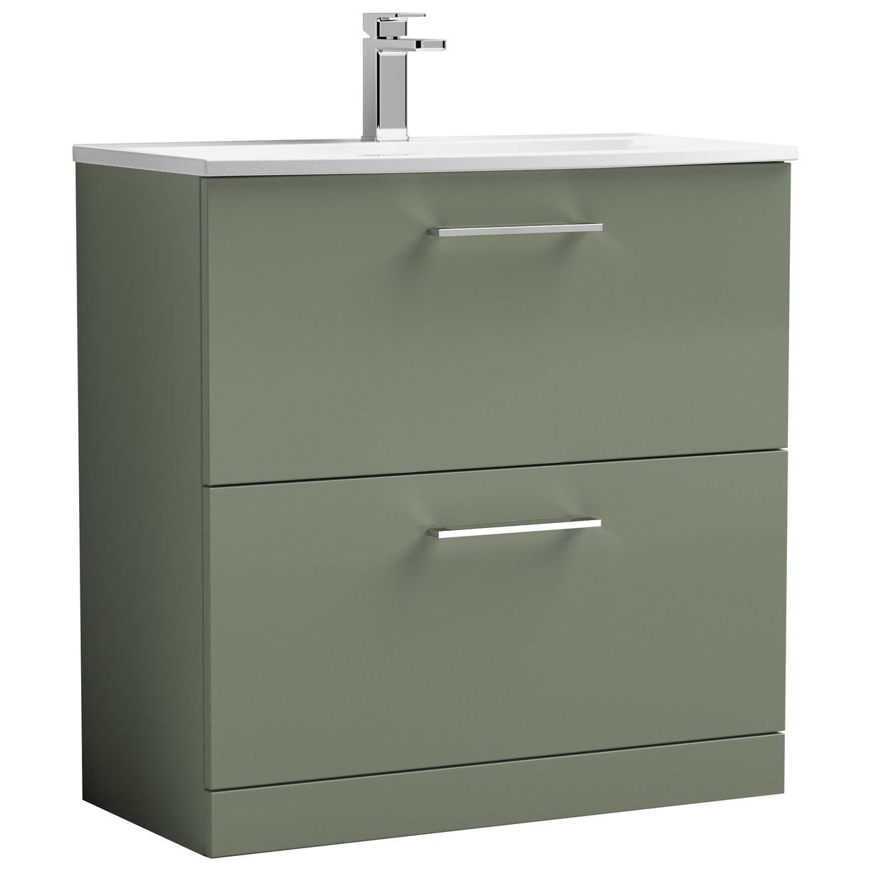 Arno 800mm Floor Standing 2-Drawer Vanity Unit & Curved Ceramic Basin