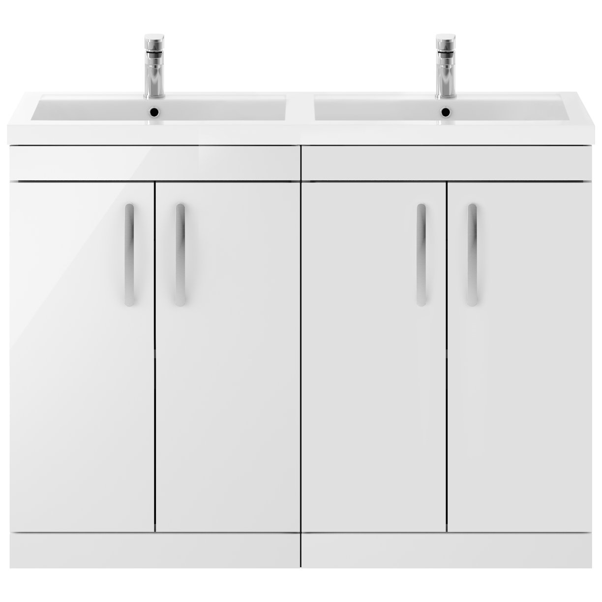 Athena 1200mm Floor Standing 4-Door Vanity Unit & Double Basin