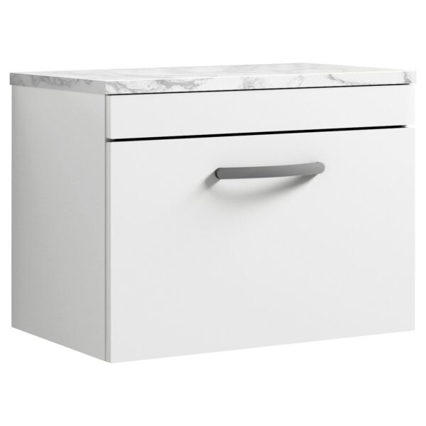 Athena 600mm Wall Hung 1-Drawer Vanity Unit & Laminate Worktop
