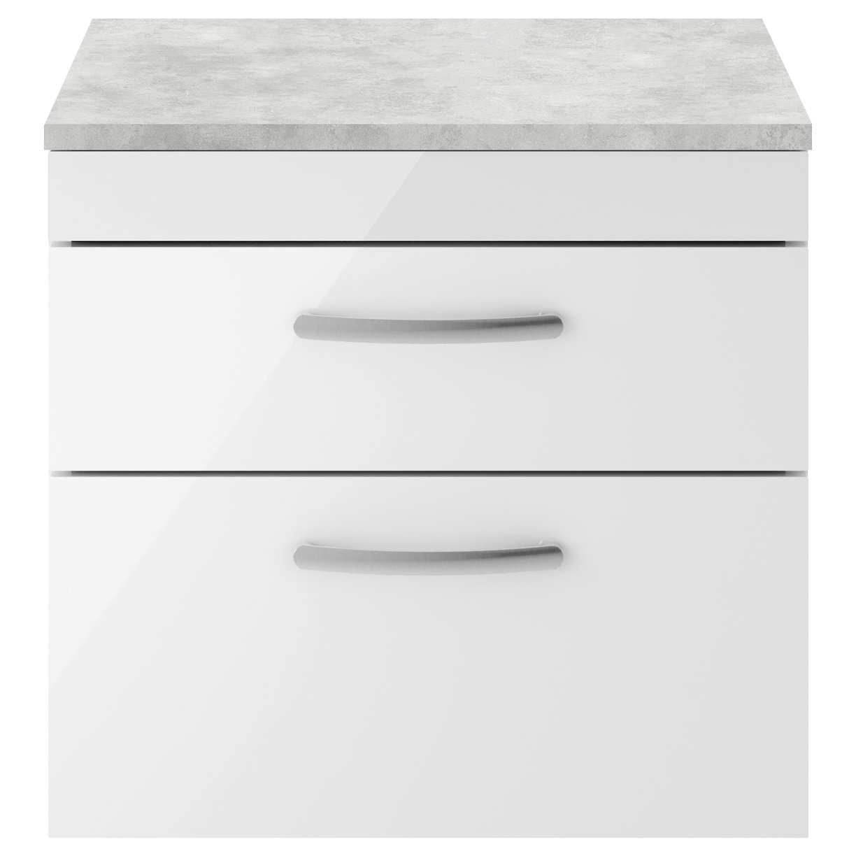 Athena 600mm Wall Hung 2-Drawer Vanity Unit & Worktop