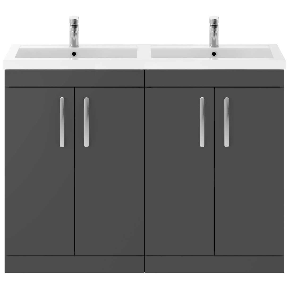 Athena 1200mm Floor Standing 4-Door Vanity Unit & Double Basin