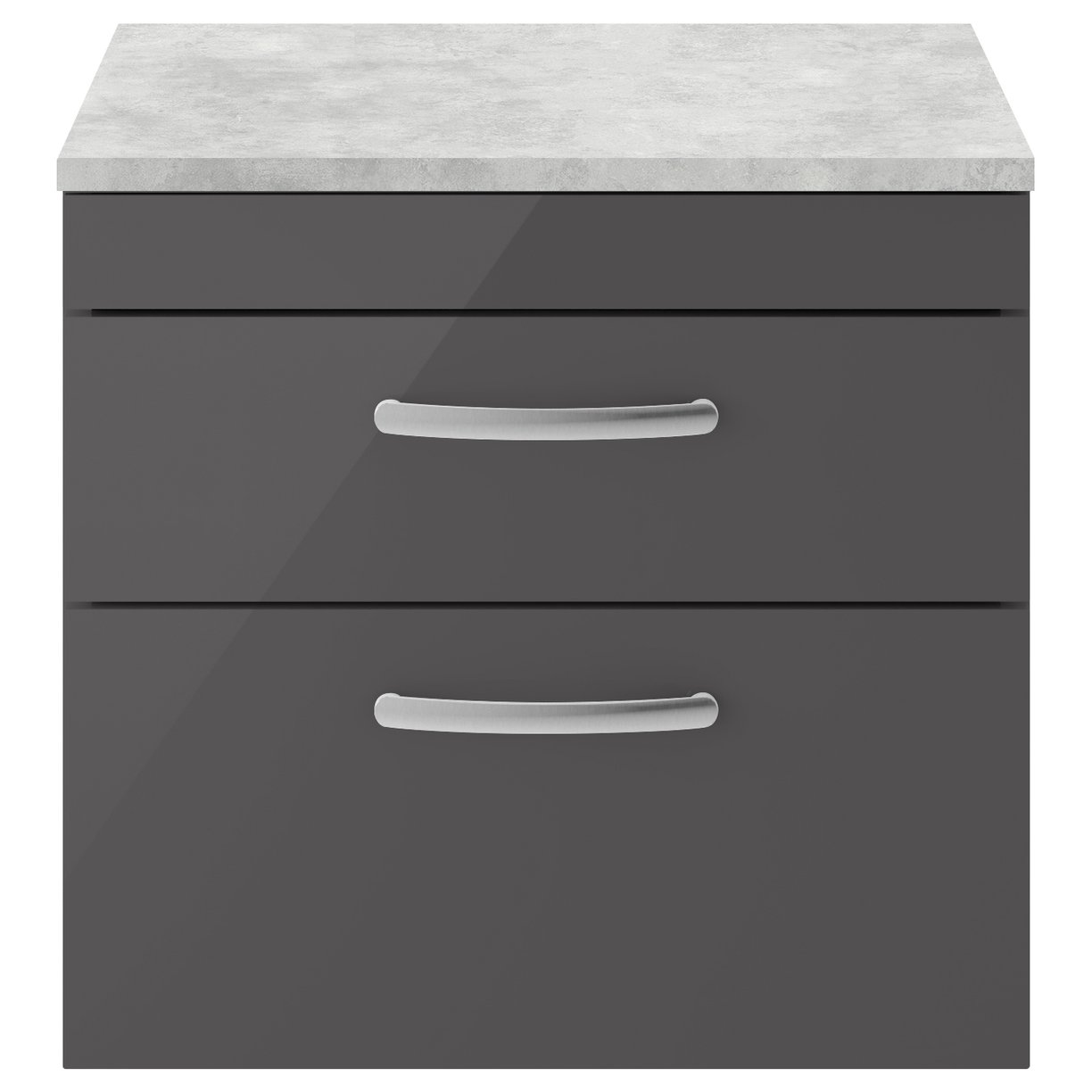 Athena 600mm Wall Hung 2-Drawer Vanity Unit & Worktop
