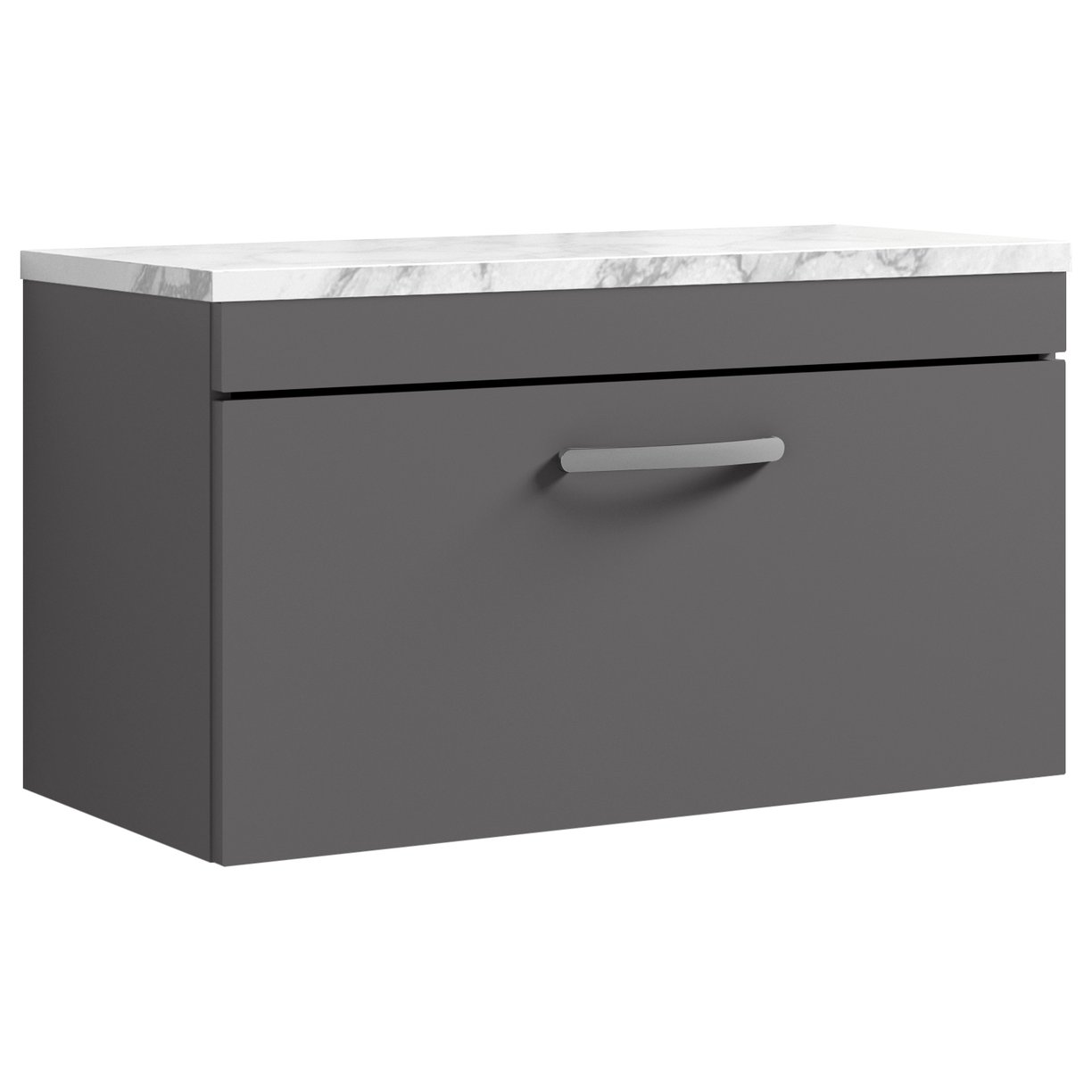 Athena 800mm Wall Hung 1-Drawer Vanity Unit & Laminate Worktop