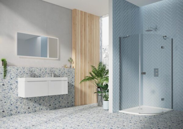 Athena Hinged Offset Quadrant 1200 x 800mm