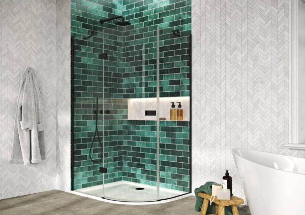 Athena Hinged Offset Quadrant 1200 x 800mm