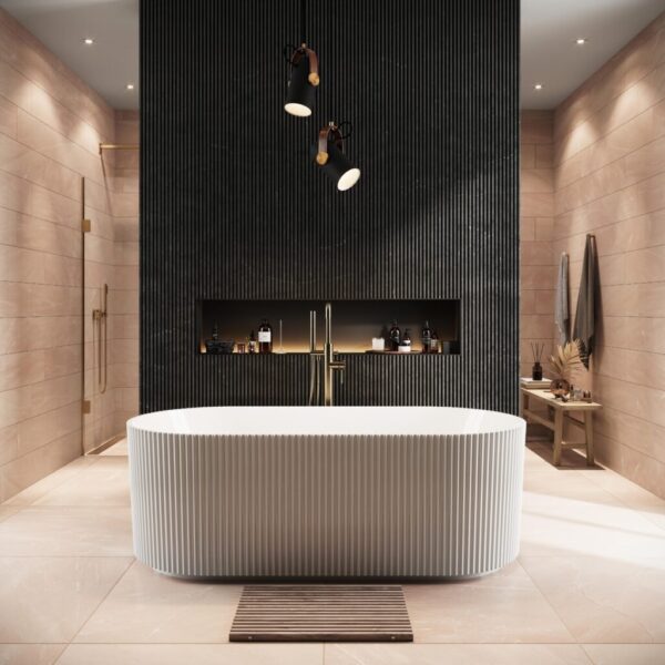 Labyrinth 1700 x 800 x 600mm Fluted Freestanding Bath