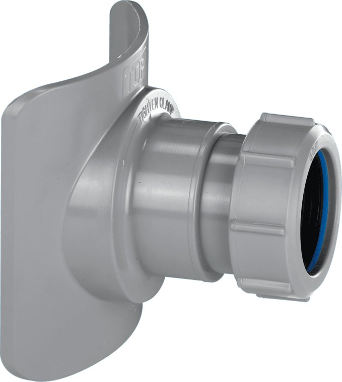 4"/110mm x 2" Pipe Mechanical Soil Pipe Boss Connector(Grey)