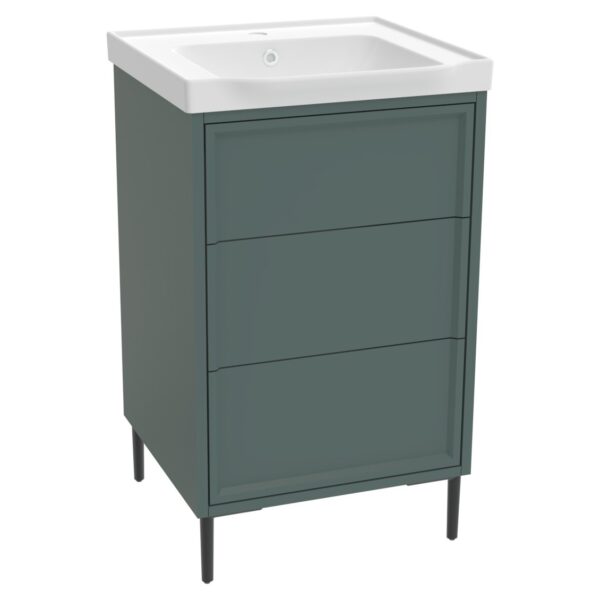 Bota 500 Floor Standing Vanity Unit (inc. Matt Black Leg Set) & Basin