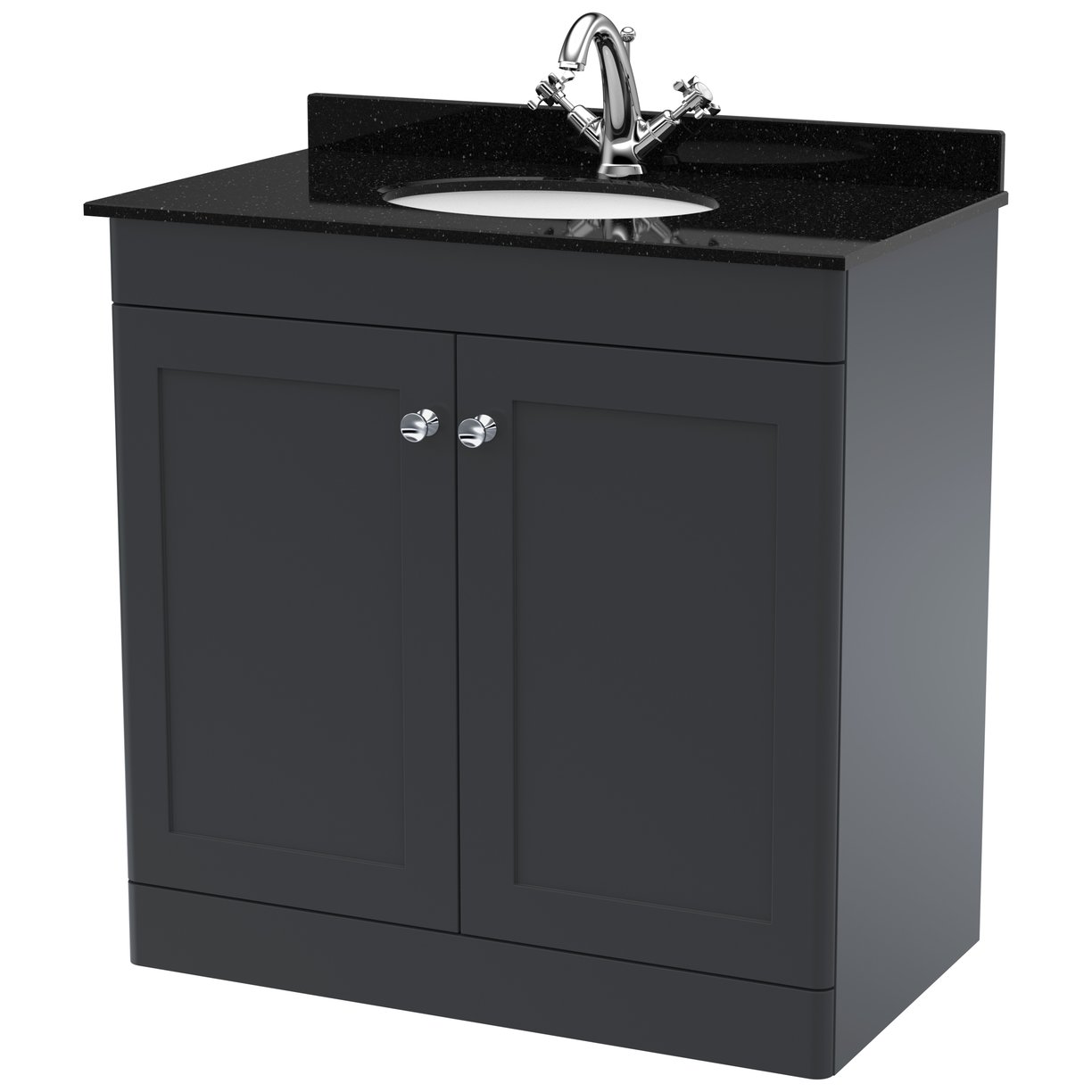 Classique 800mm Floor Standing 2-Door Vanity Unit & Marble Top