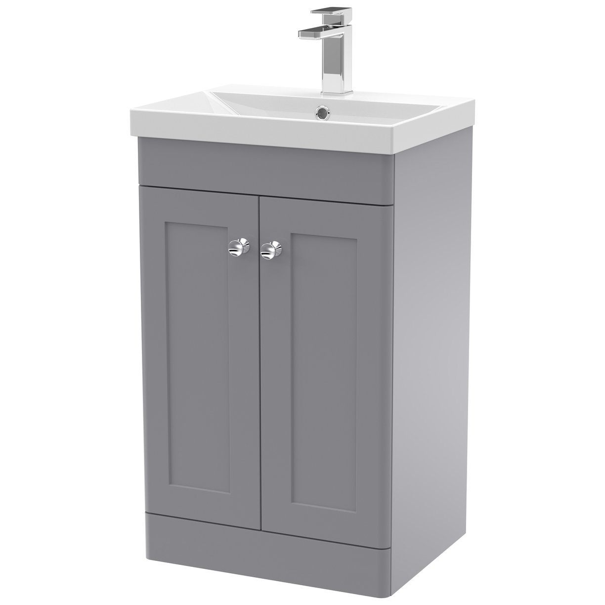Classique 500mm Floor Standing 2-Door Vanity Unit & Mid-Edged Basin