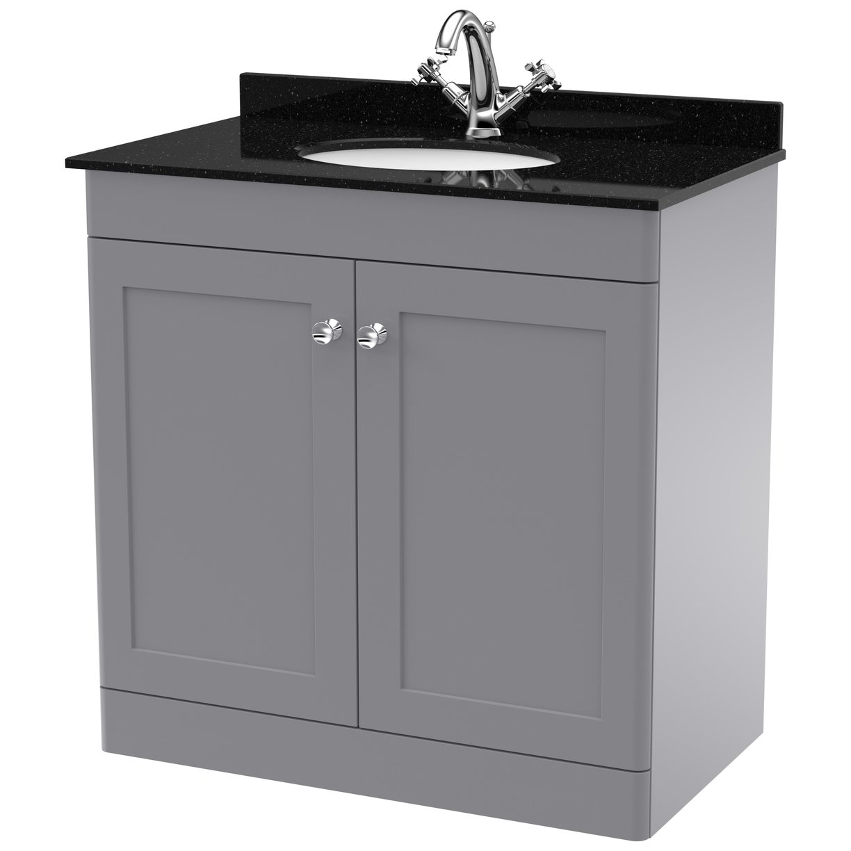 Classique 800mm Floor Standing 2-Door Vanity Unit & Marble Top