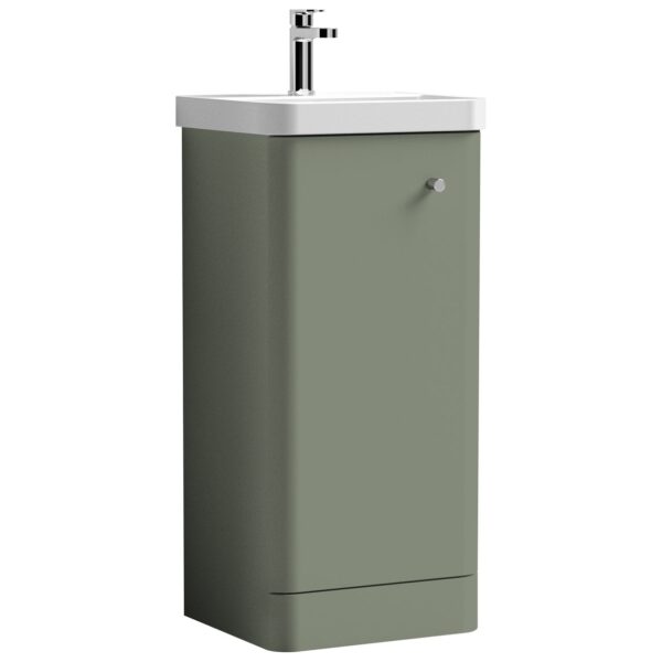 Core 400mm Floor Standing 1-Door Vanity Unit & Ceramic Basin