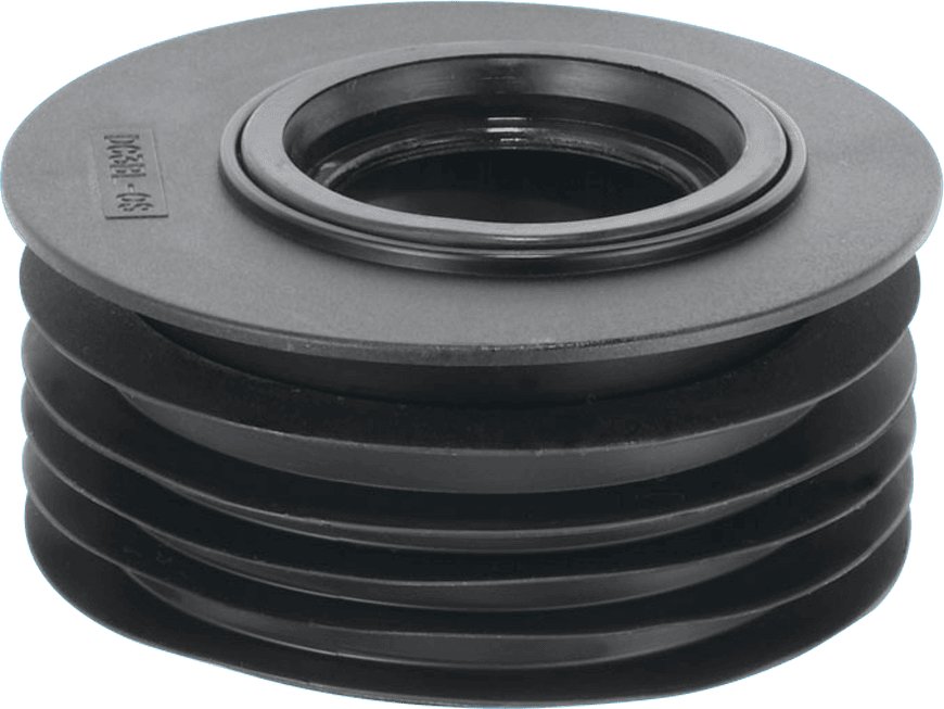4" x 2" Offset Drain Connector Black