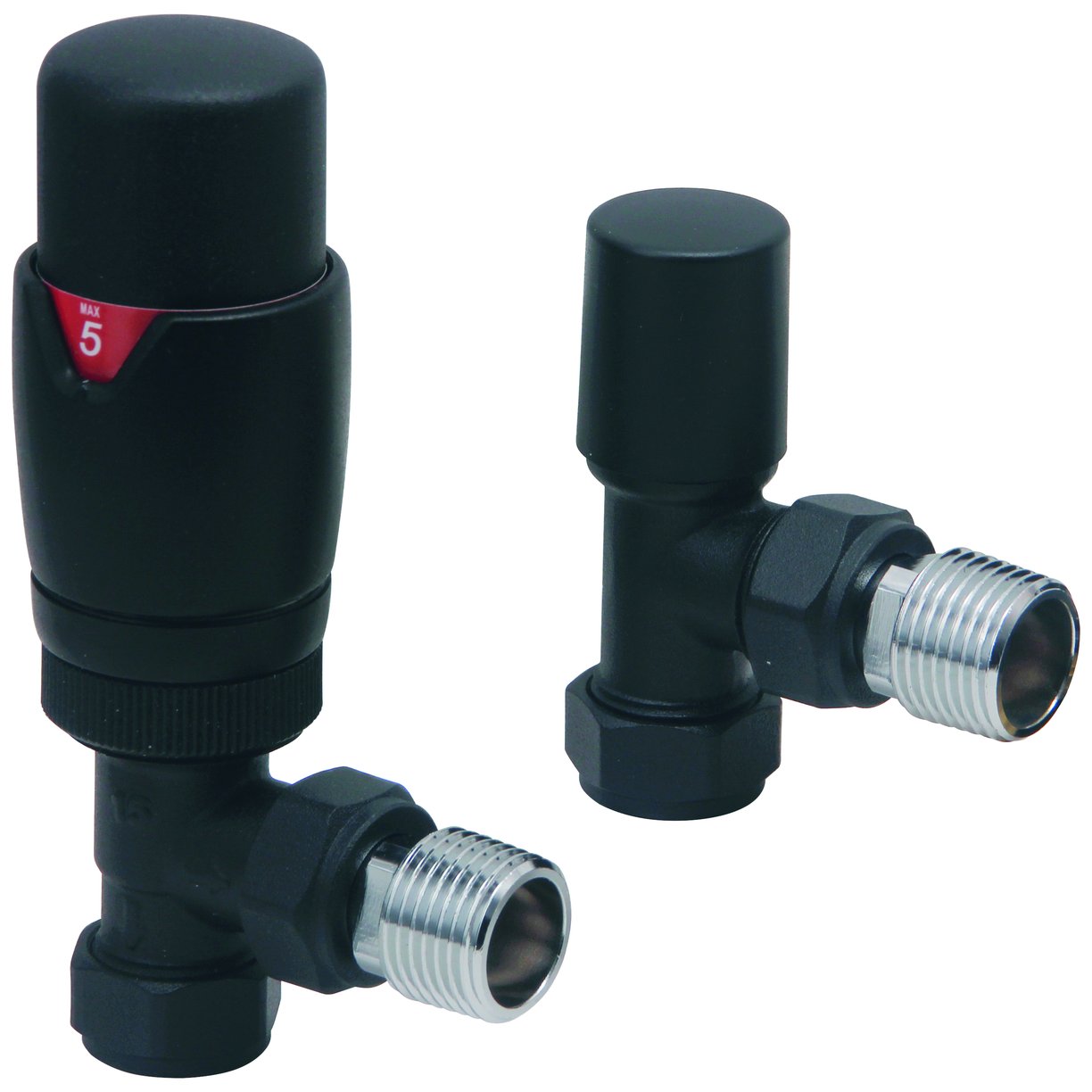 Angled Designer TRV Radiator Valve (Pair)
