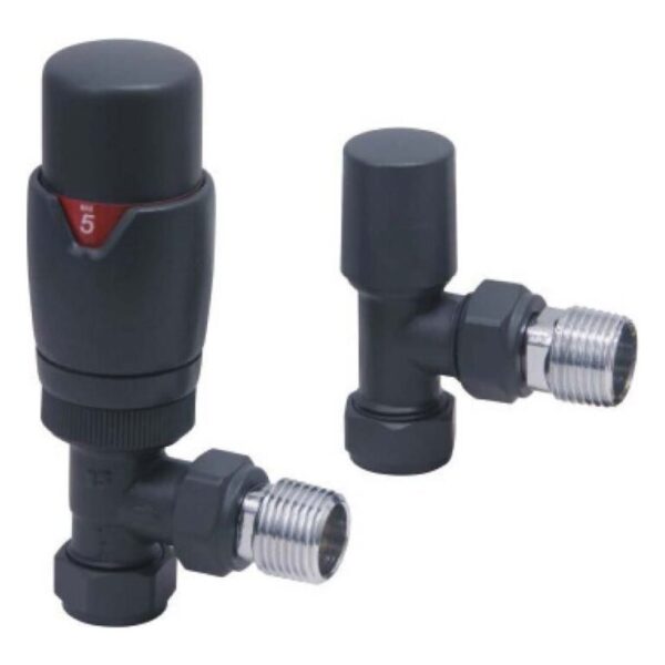 Angled Designer TRV Radiator Valve (Pair)