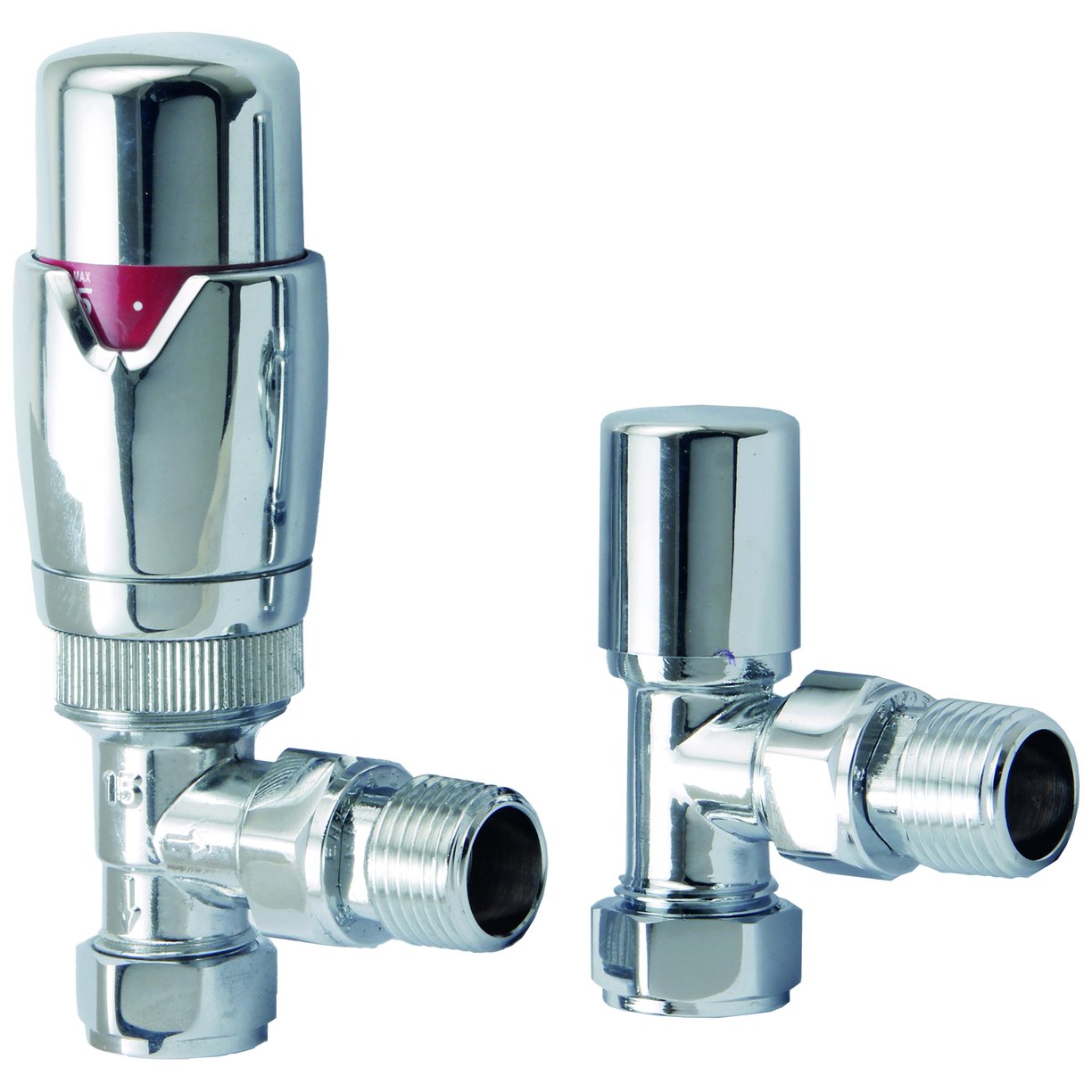 Angled Designer TRV Radiator Valve (Pair)