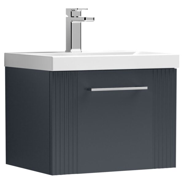 Deco 500mm Wall Hung 1-Drawer Vanity Unity & Thin-Edge Ceramic Basin